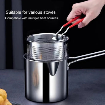 Stainless Steel Deep Fryer Pot – 1200ML