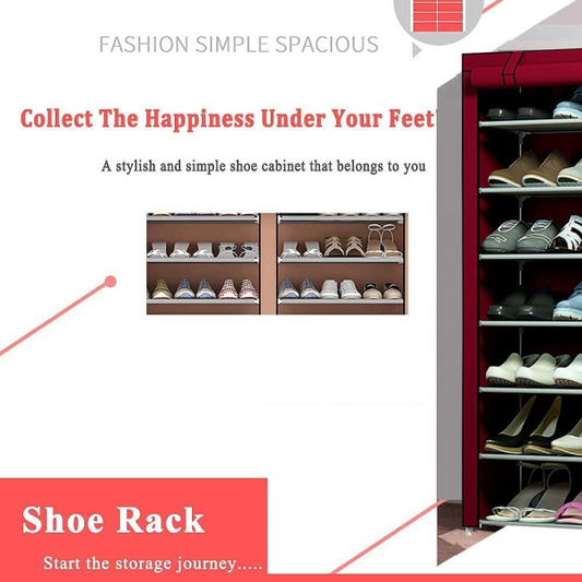 8 Layer Portable Dustproof Shoe Rack